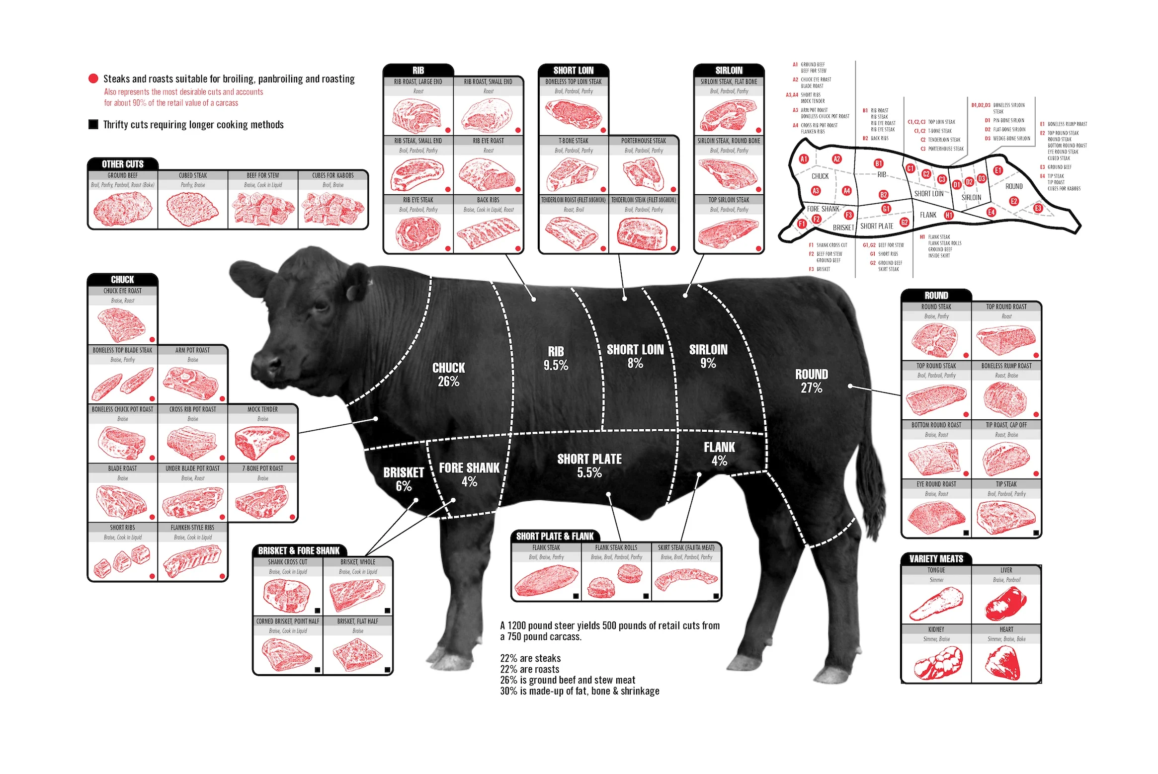 beef cuts chart
