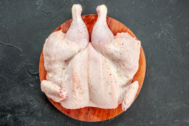 chicken spatchcocked raw