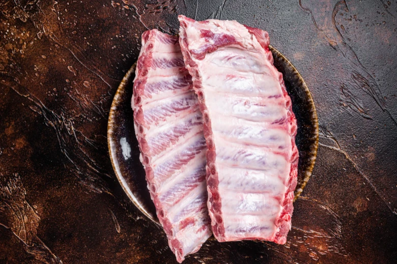 raw pork spare ribs
