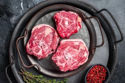raw lamb neck steaks
