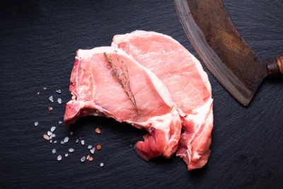 raw pork chops